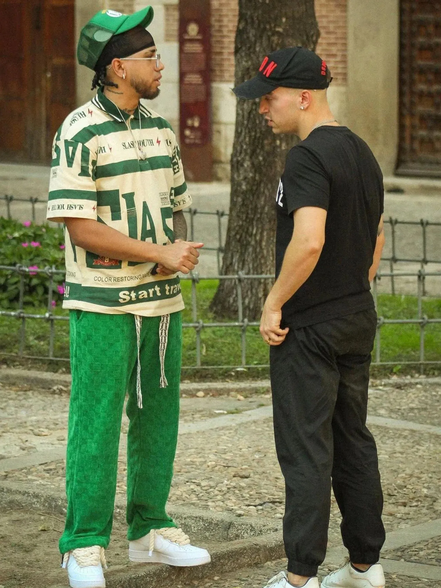 1984 Contrast Color Slash Polo Shirt -1208