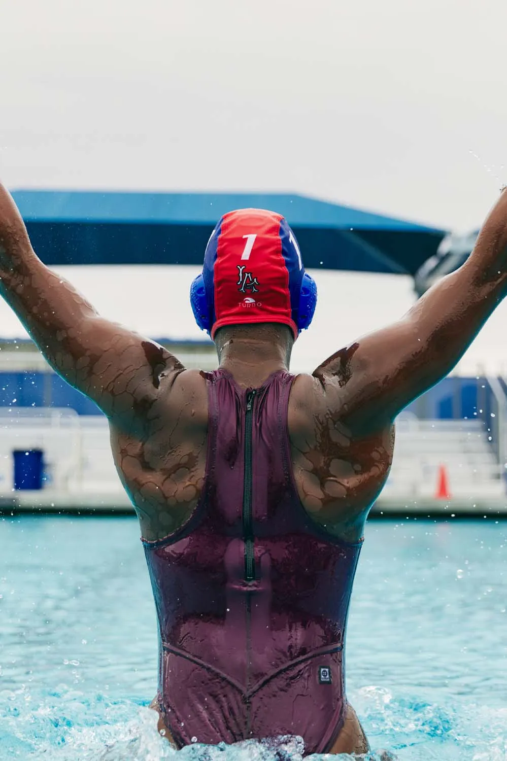 Anique Water Polo Suit - Cabernet