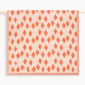 Aurora - Saffron Diamond Knit Baby Blanket