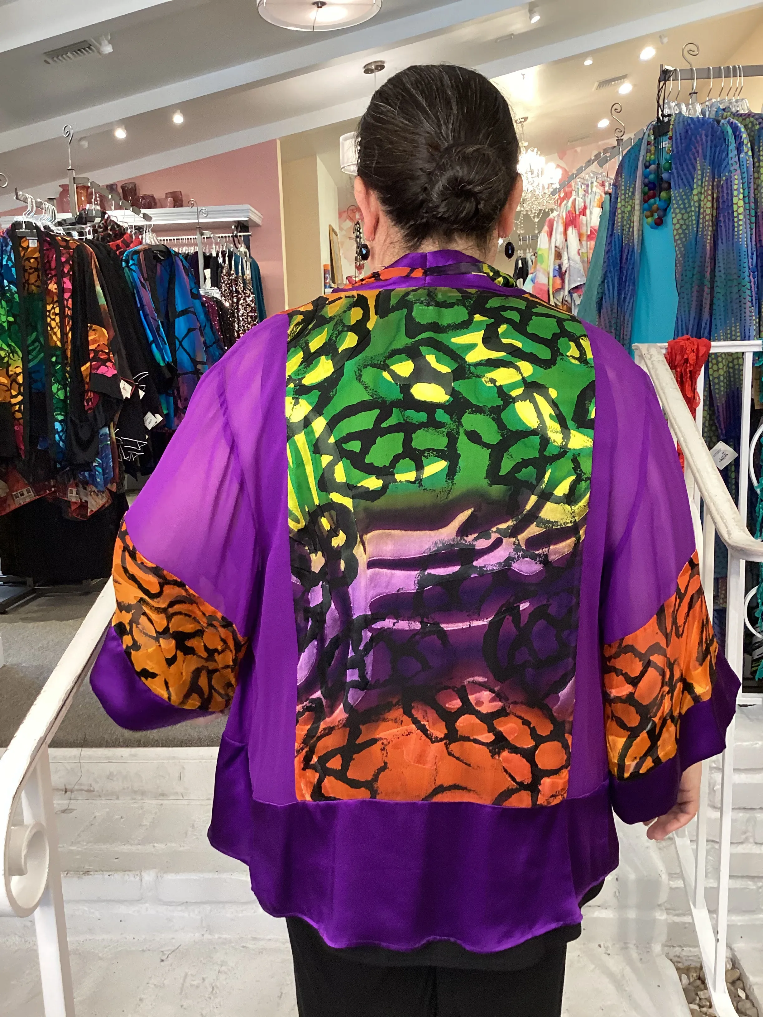 BRIGHT SILK JACKET - PURPLE