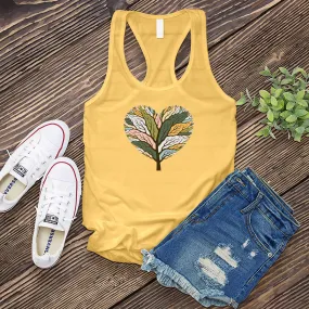 Colorful Tree of Life Heart Women's Tank Top
