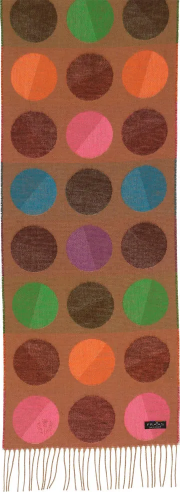 Divided Dots Oversized Cashmink Scarf-Camel