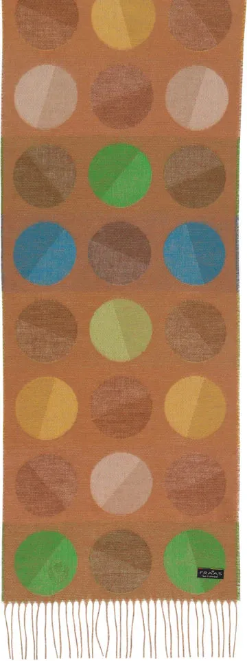 Divided Dots Oversized Cashmink Scarf-Camel