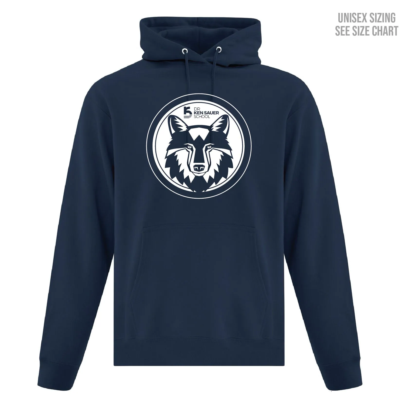 Dr. Ken Sauer White Crest Adult Pullover Hoodie (DKST0003-F2500)