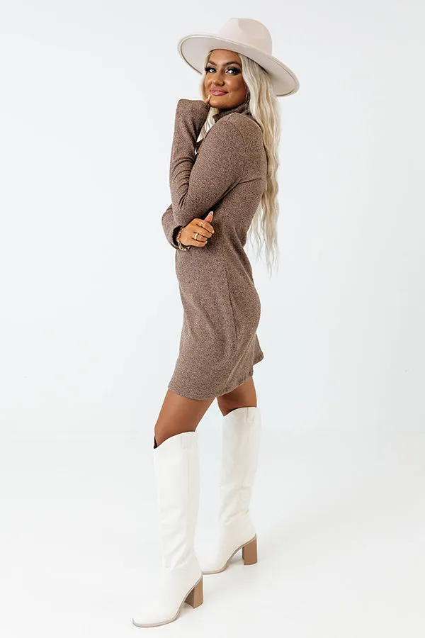 Fall Feels Sweater Dress In Hazelnut