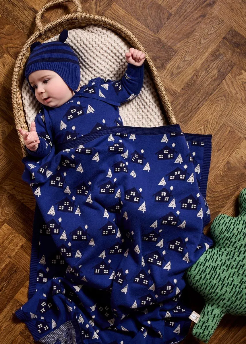 Fawn - Blueberry Cabin Knit Baby Blanket