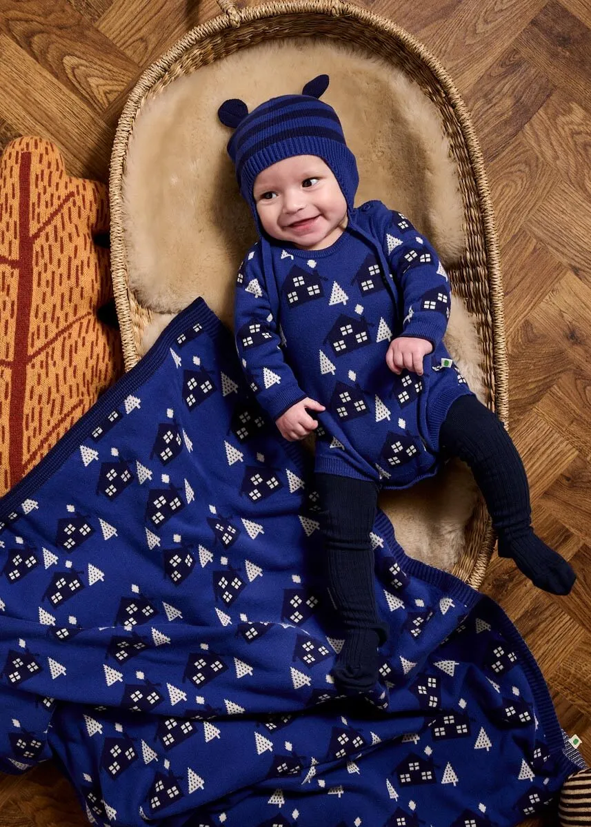 Fawn - Blueberry Cabin Knit Baby Blanket