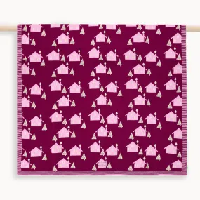 Fawn - Pomegranite Cabin Knit Baby Blanket