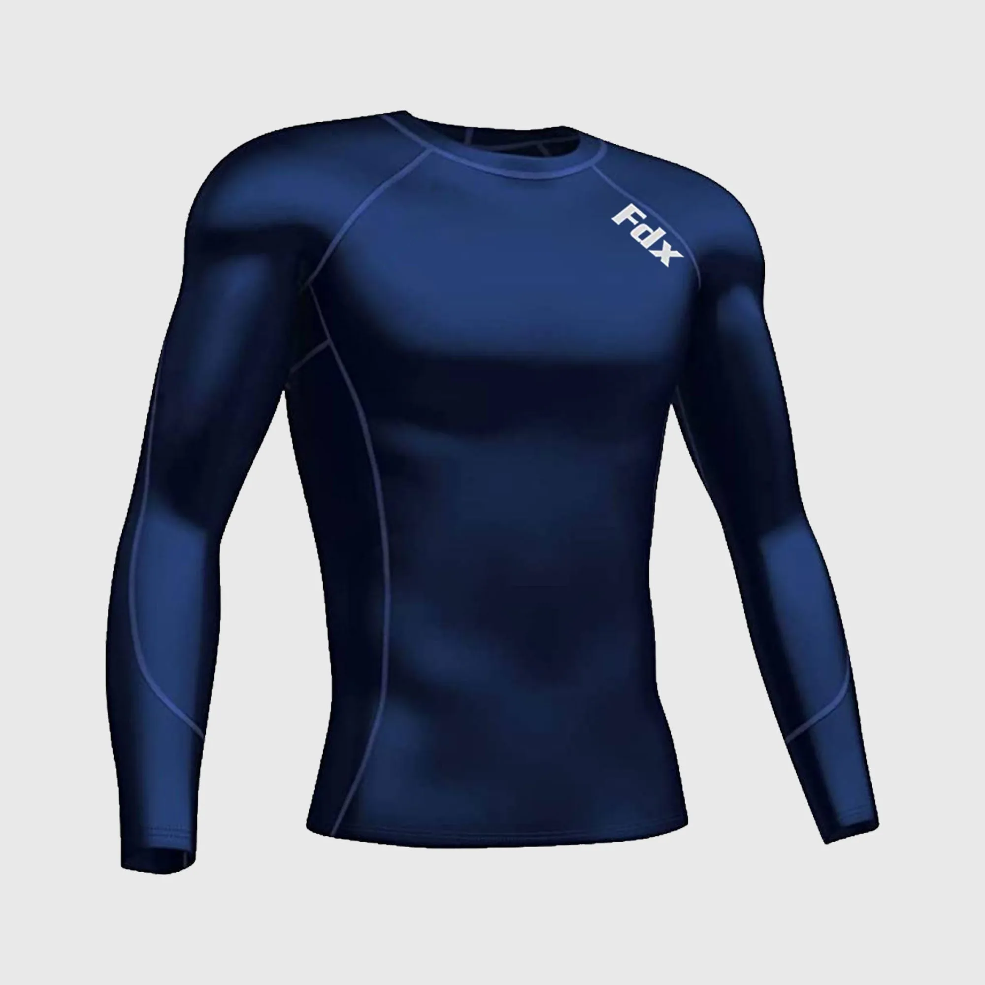 Fdx Thermolinx Navy Blue Men's Base Layer Compression Top