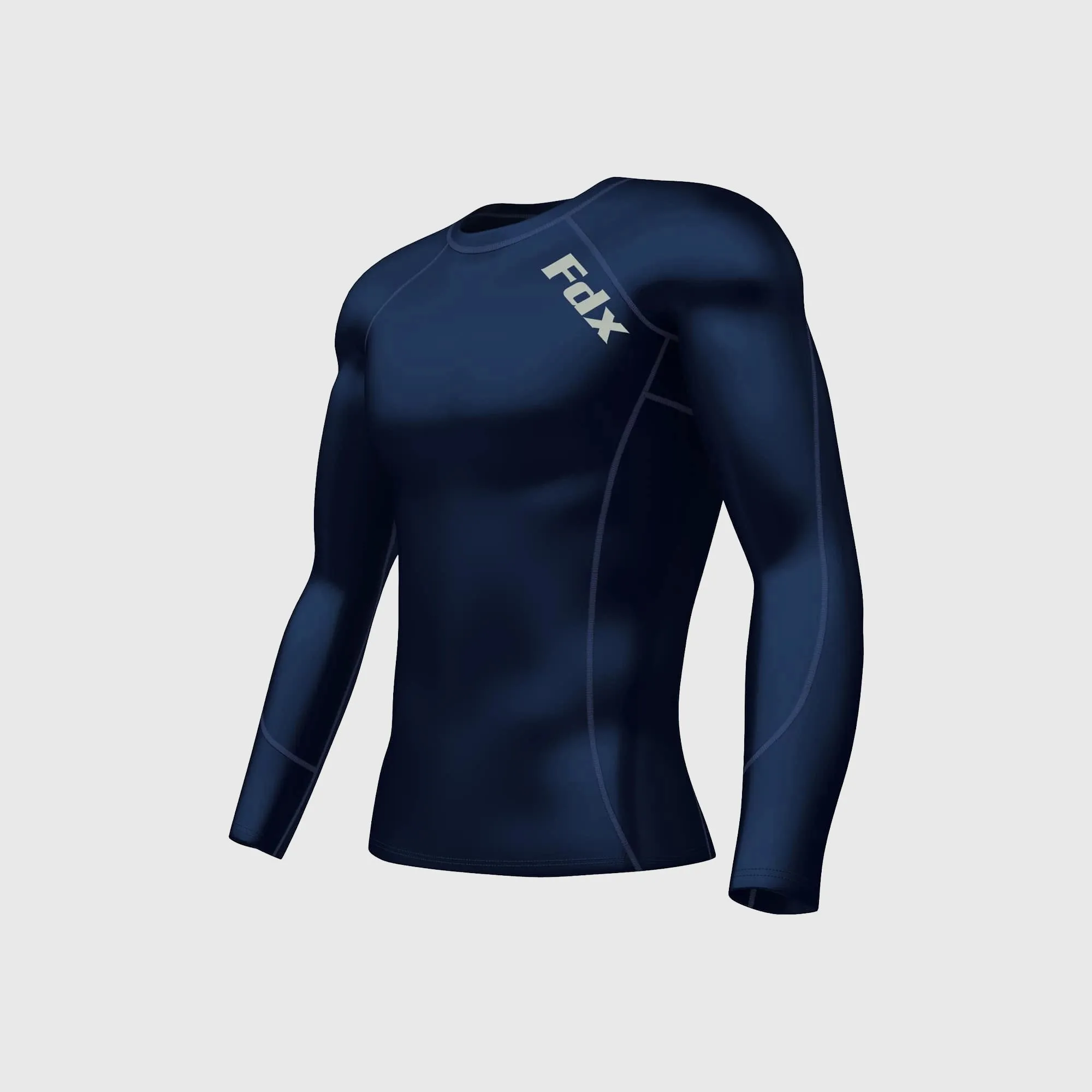 Fdx Thermolinx Navy Blue Men's Base Layer Compression Top
