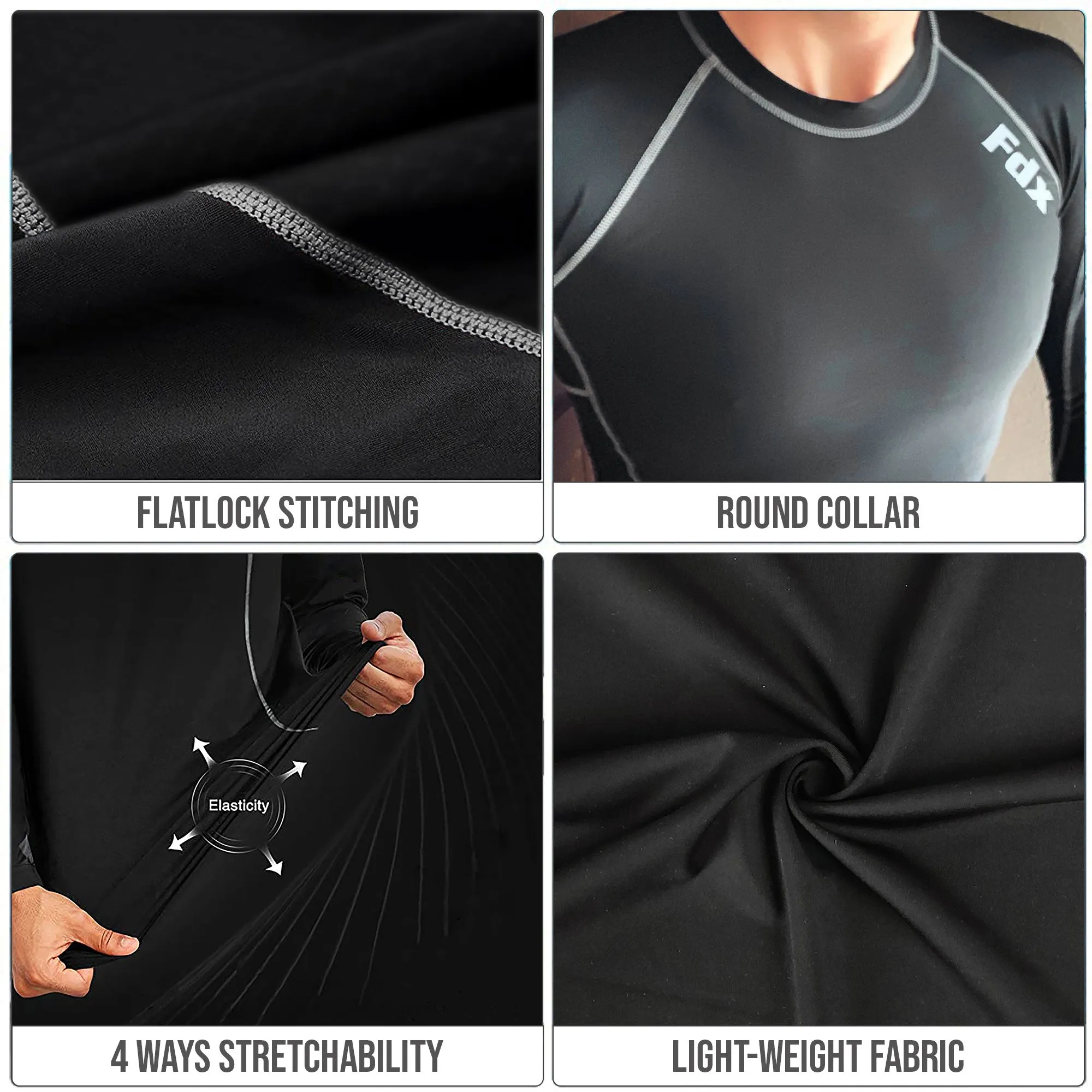 Fdx Thermolinx Navy Blue Men's Base Layer Compression Top