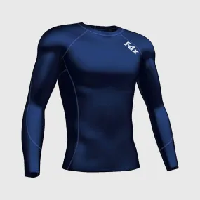 Fdx Thermolinx Navy Blue Men's Base Layer Compression Top