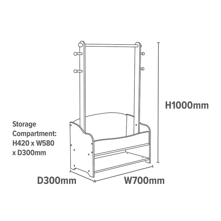 Hanging Rail with Storage