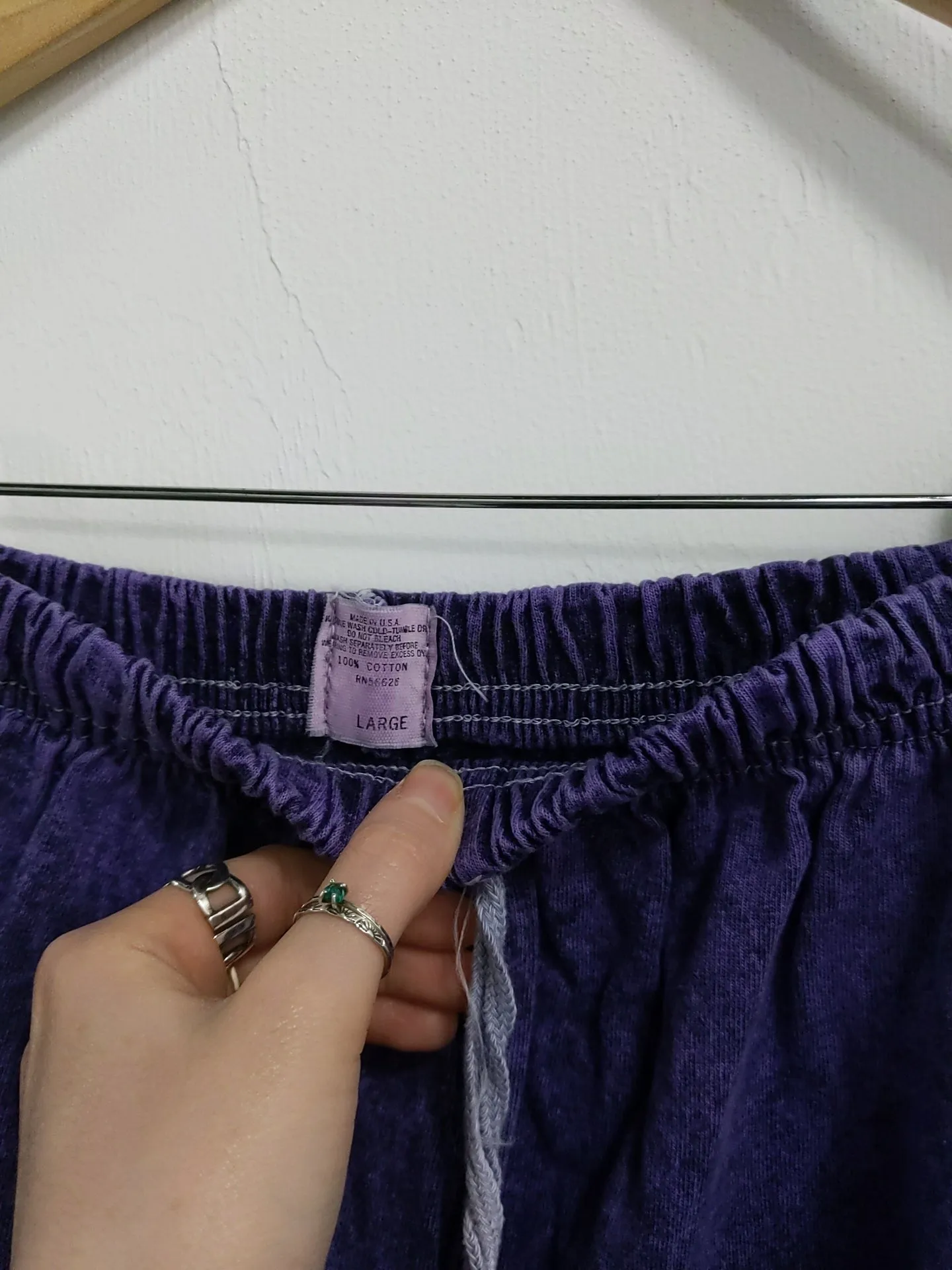 [L] 1980s Purple Acid Wash Sweatpants