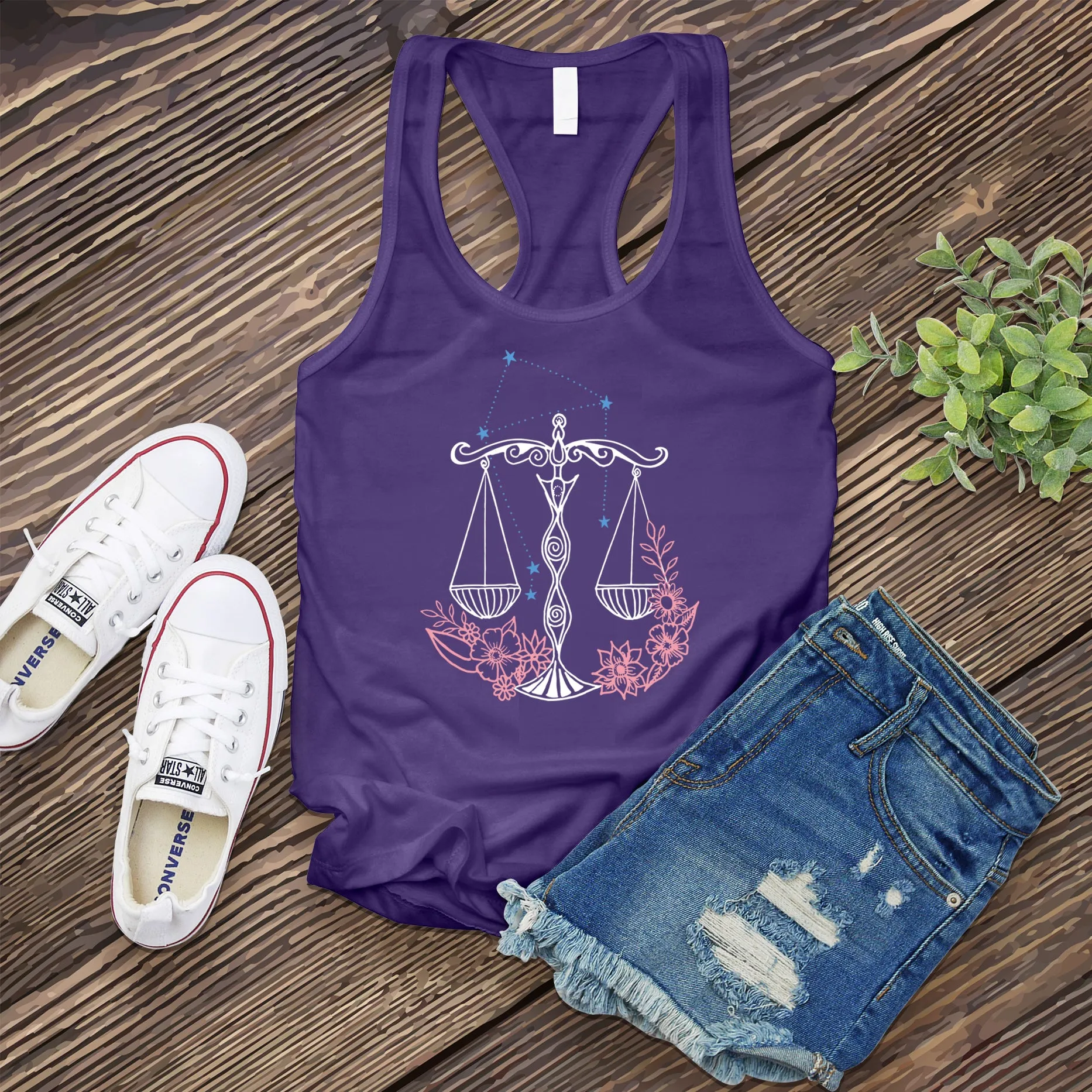 Libra Constellation and Scales Women's Tank Top