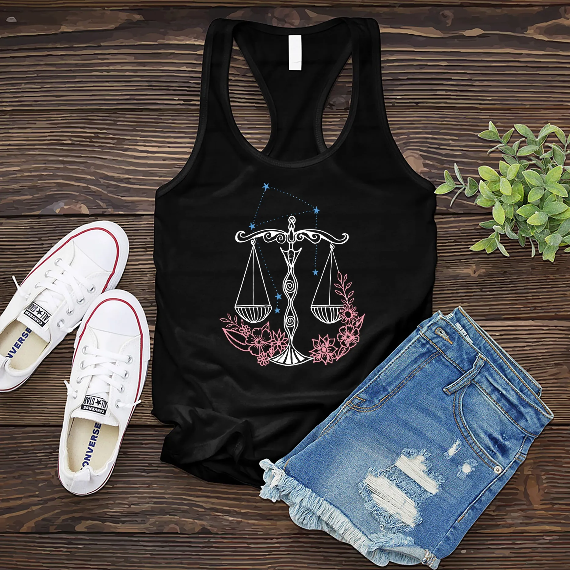 Libra Constellation and Scales Women's Tank Top