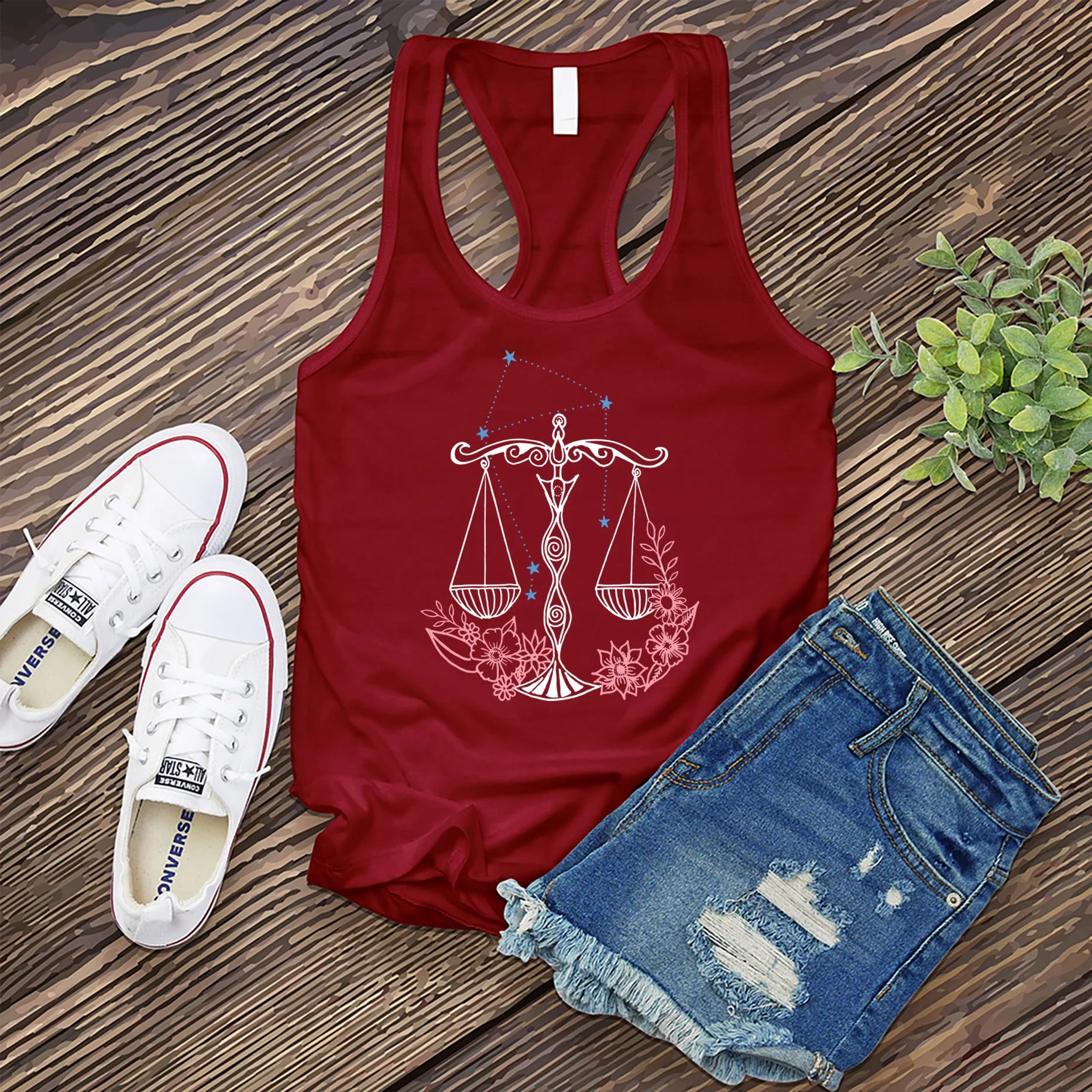 Libra Constellation and Scales Women's Tank Top