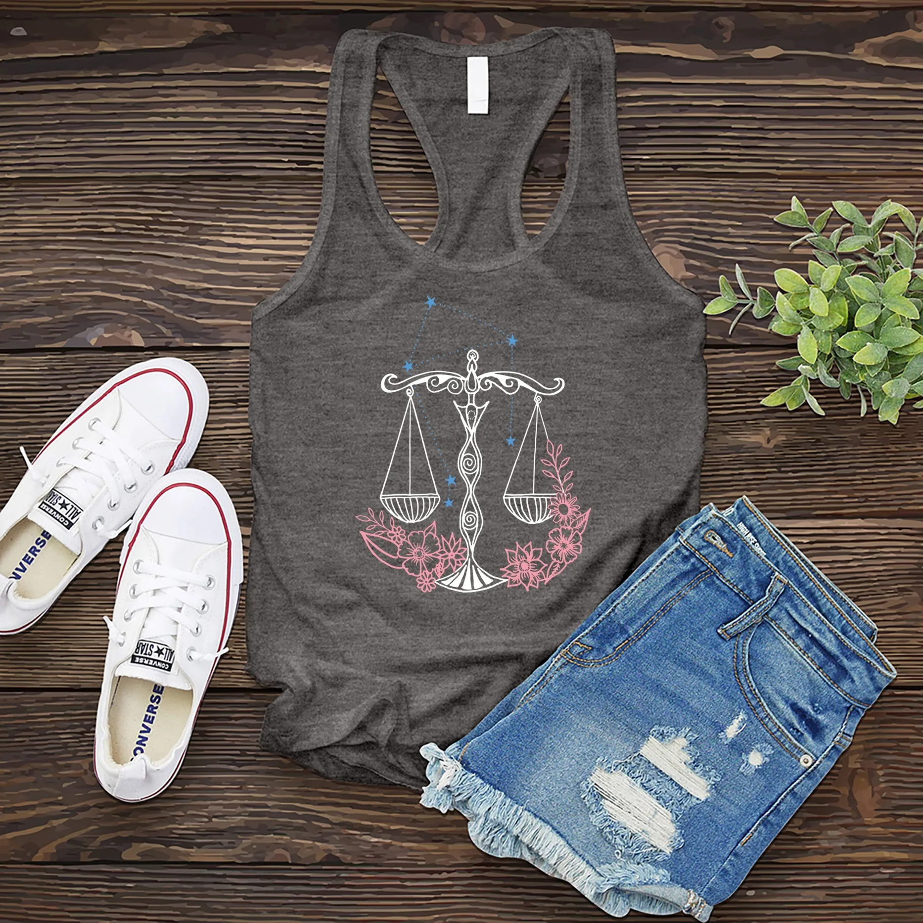 Libra Constellation and Scales Women's Tank Top