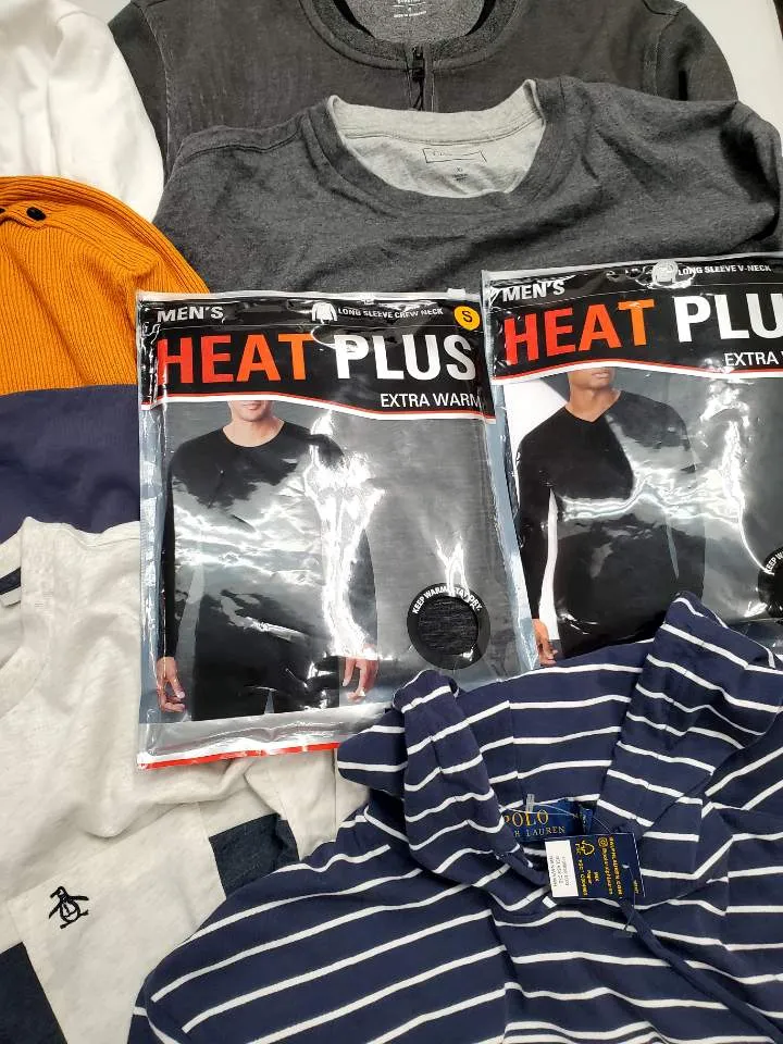 Men's Clothing TOPS Wholesale Lot, POLO RALPH LAUREN, TOMMY HILFIGER, ORIGINAL PENGUIN, 32 DEGREES, ALFANI AMERICAN APPAREL and more, 13 Items, Shelf Pulls, MSRP $606