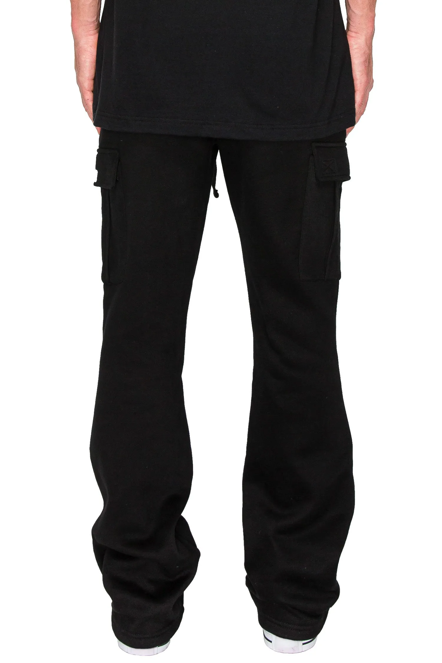 Men's Essential Flared Cargo Fleece Sweat Pants