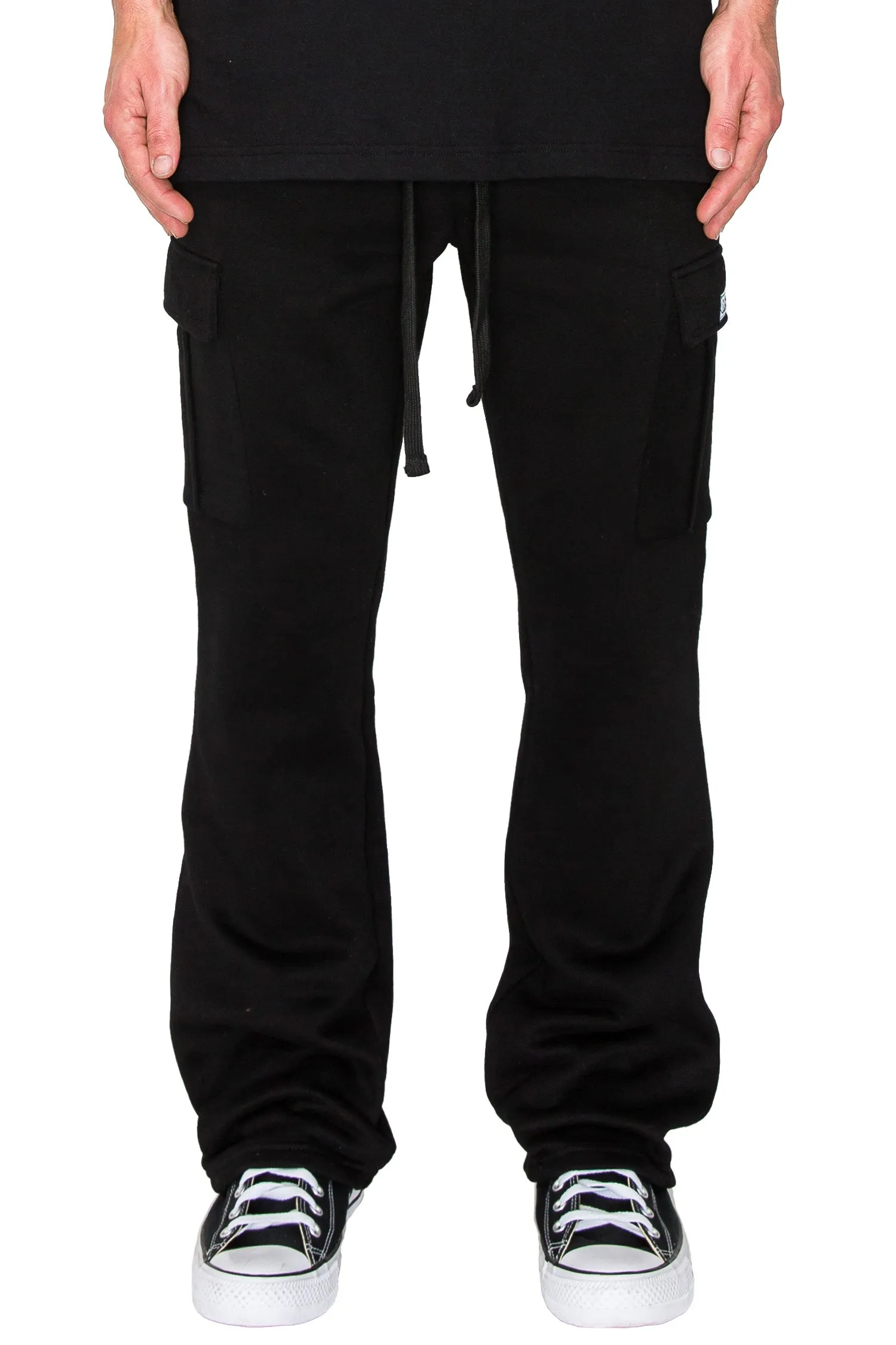 Men's Essential Flared Cargo Fleece Sweat Pants