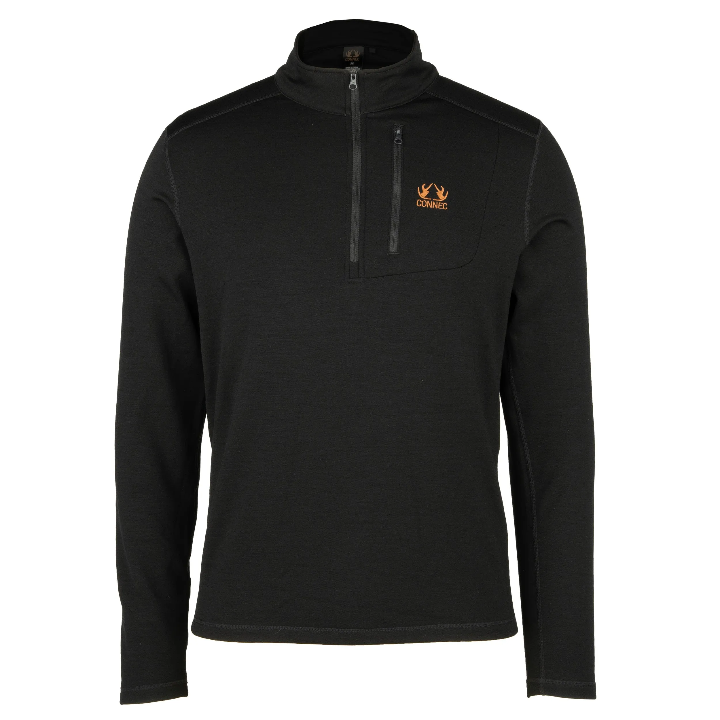 MERINO BASE LAYER TOP - 240 BLACK MOOSE