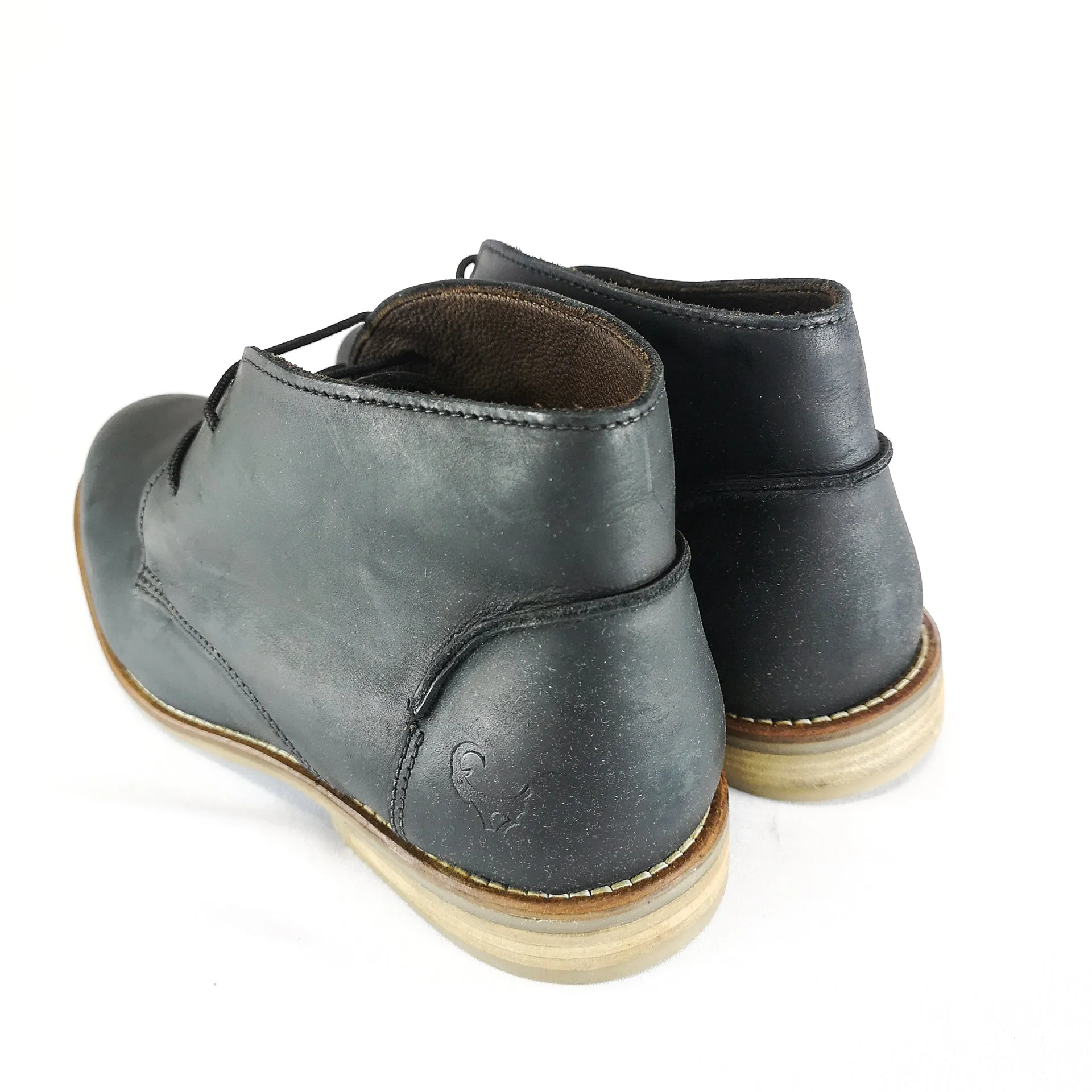 Old Khaki Black Leather Boot