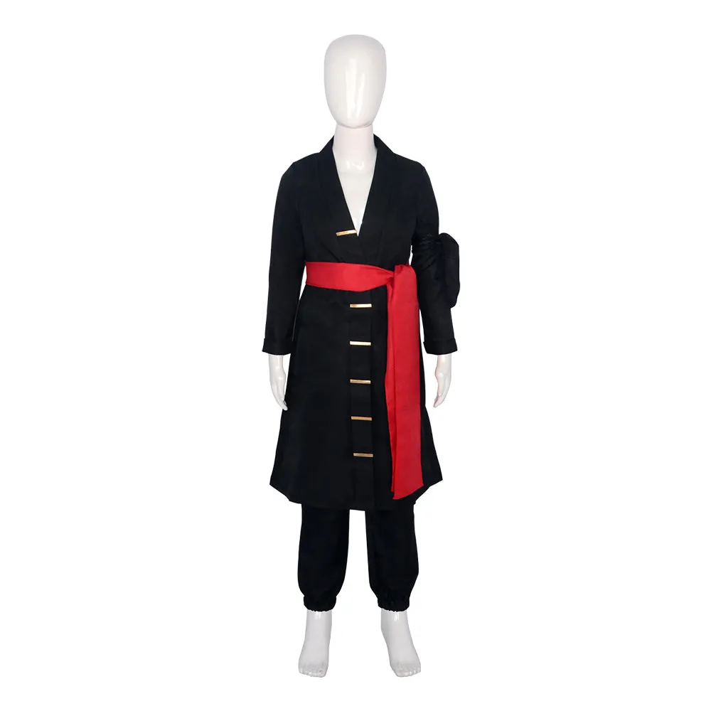One Piece Roronoa Zoro Anime Character Wano Country Arc Kids Children Cosplay Costume Outfits