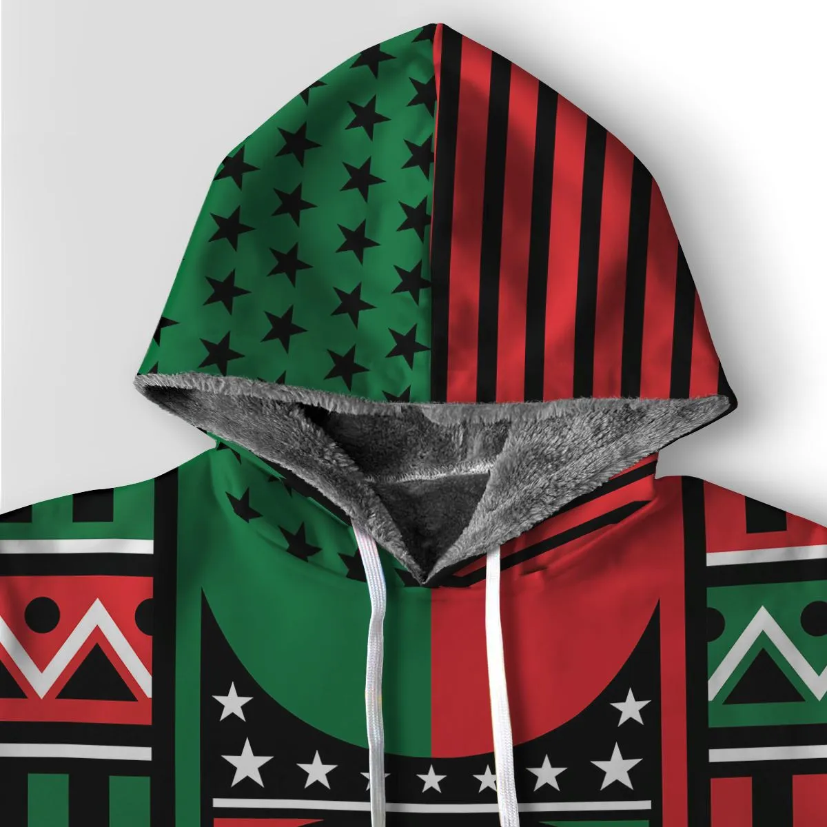 Power Fist And Patterns In Pan African Colors Premium Hoodie