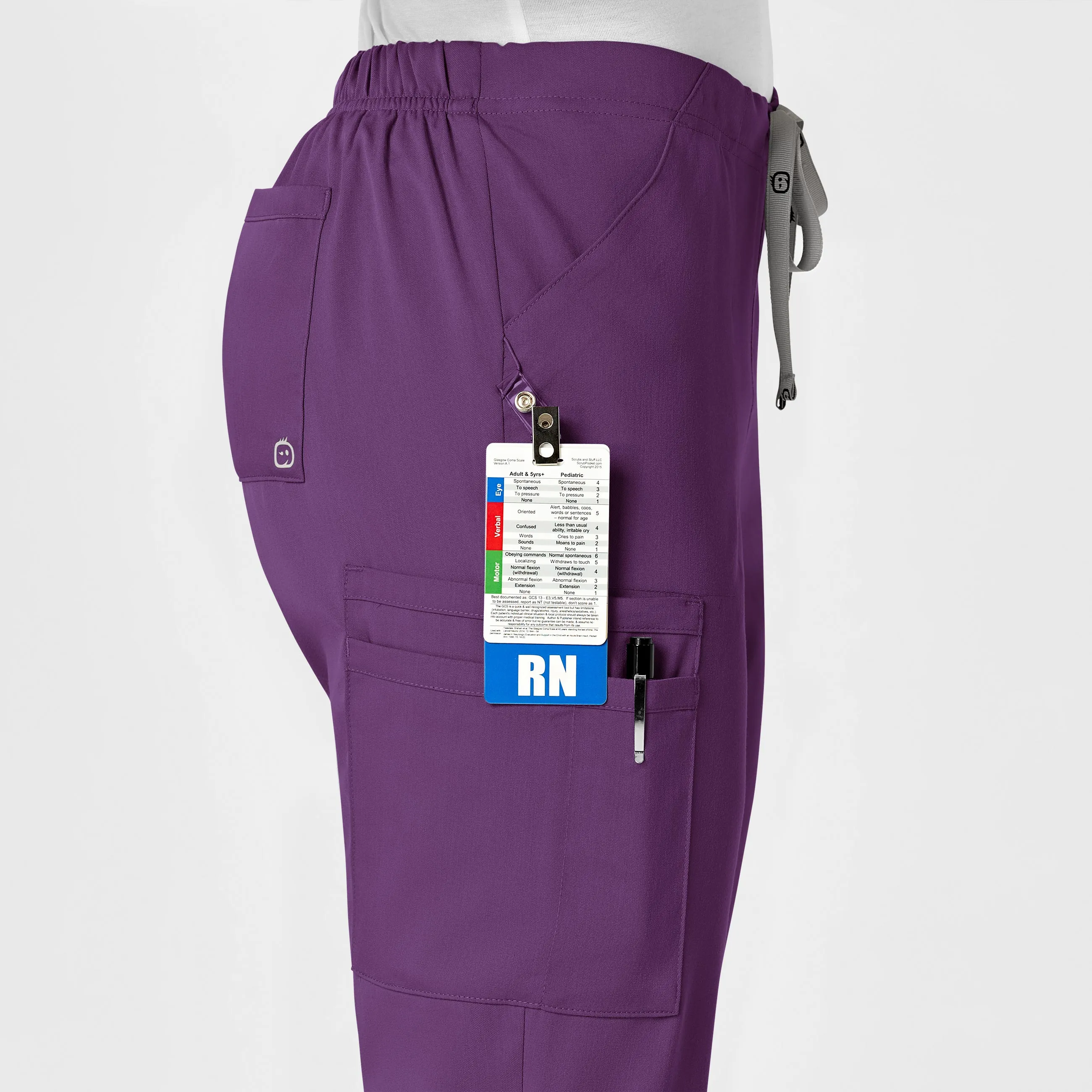 PRO Women's Moderate Flare Leg Scrub Pant - Eggplant