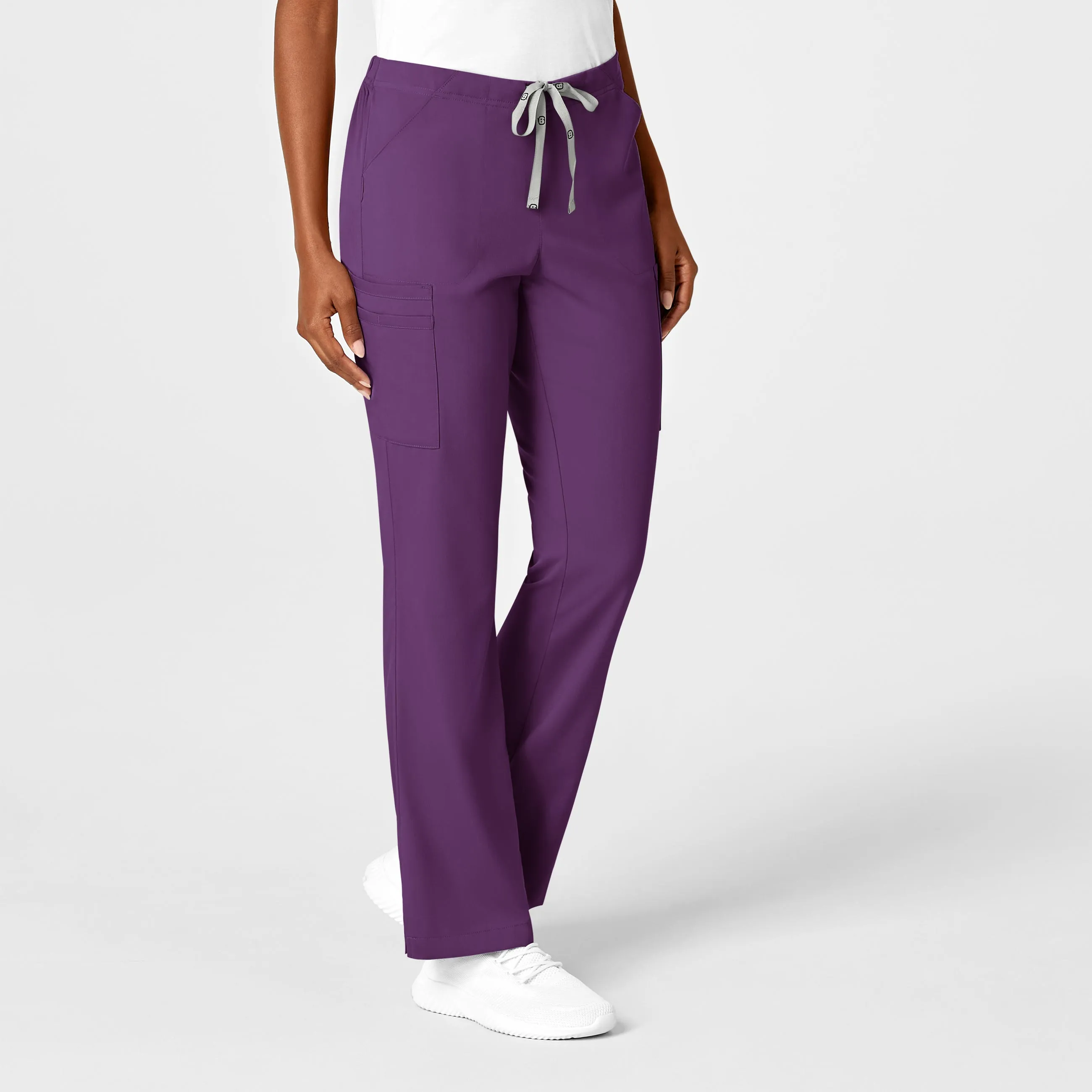 PRO Women's Moderate Flare Leg Scrub Pant - Eggplant