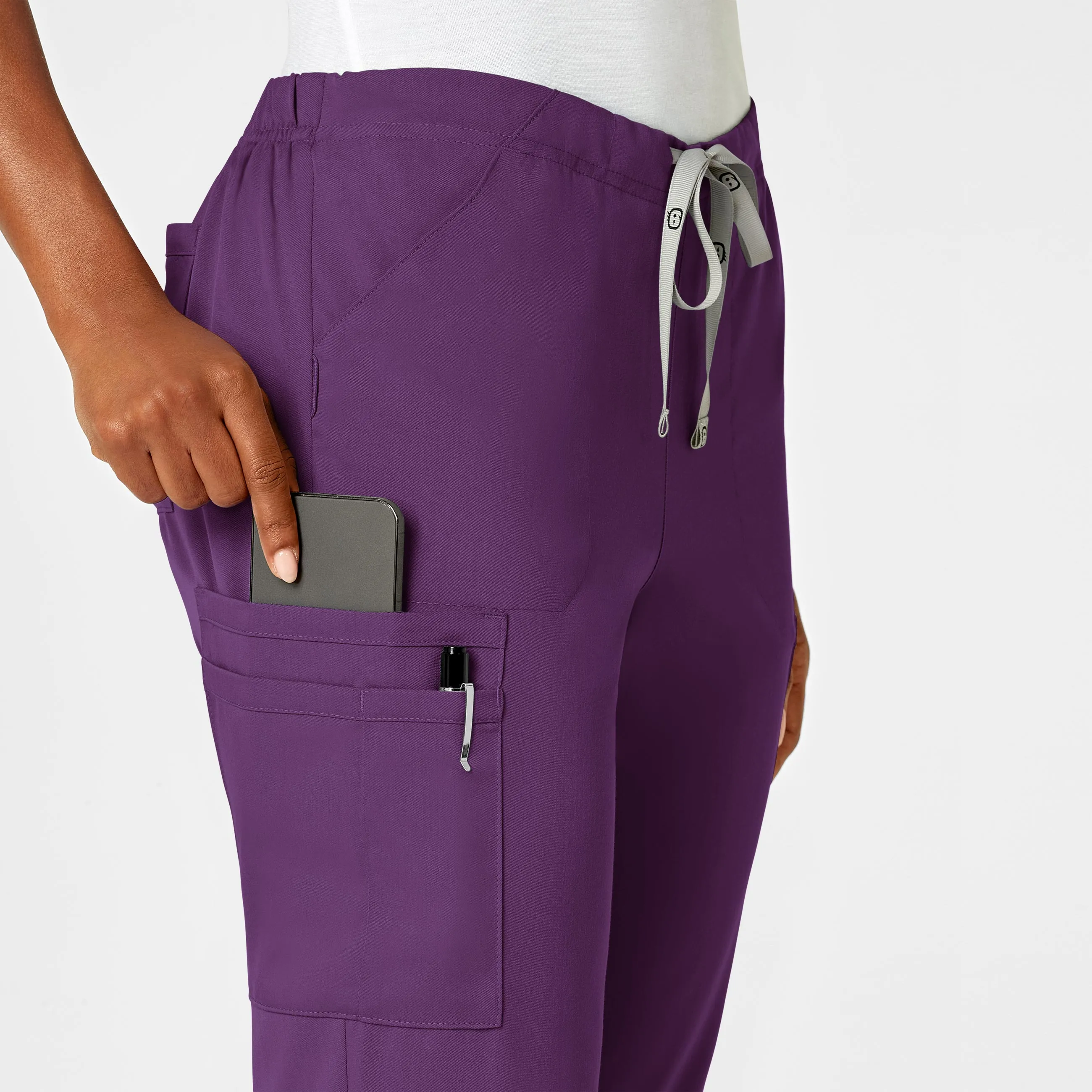 PRO Women's Moderate Flare Leg Scrub Pant - Eggplant