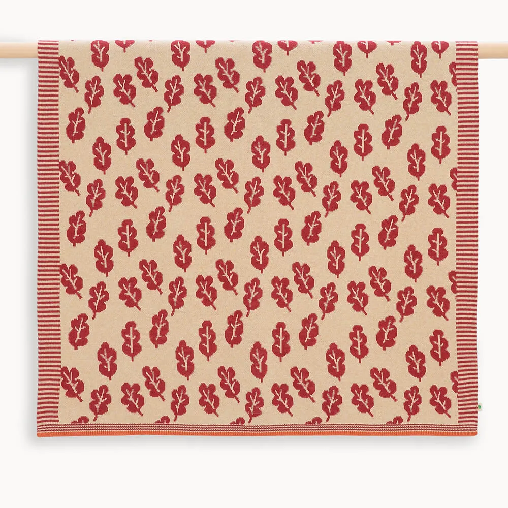 Robin - Biscuit Acorn Knit Baby Blanket