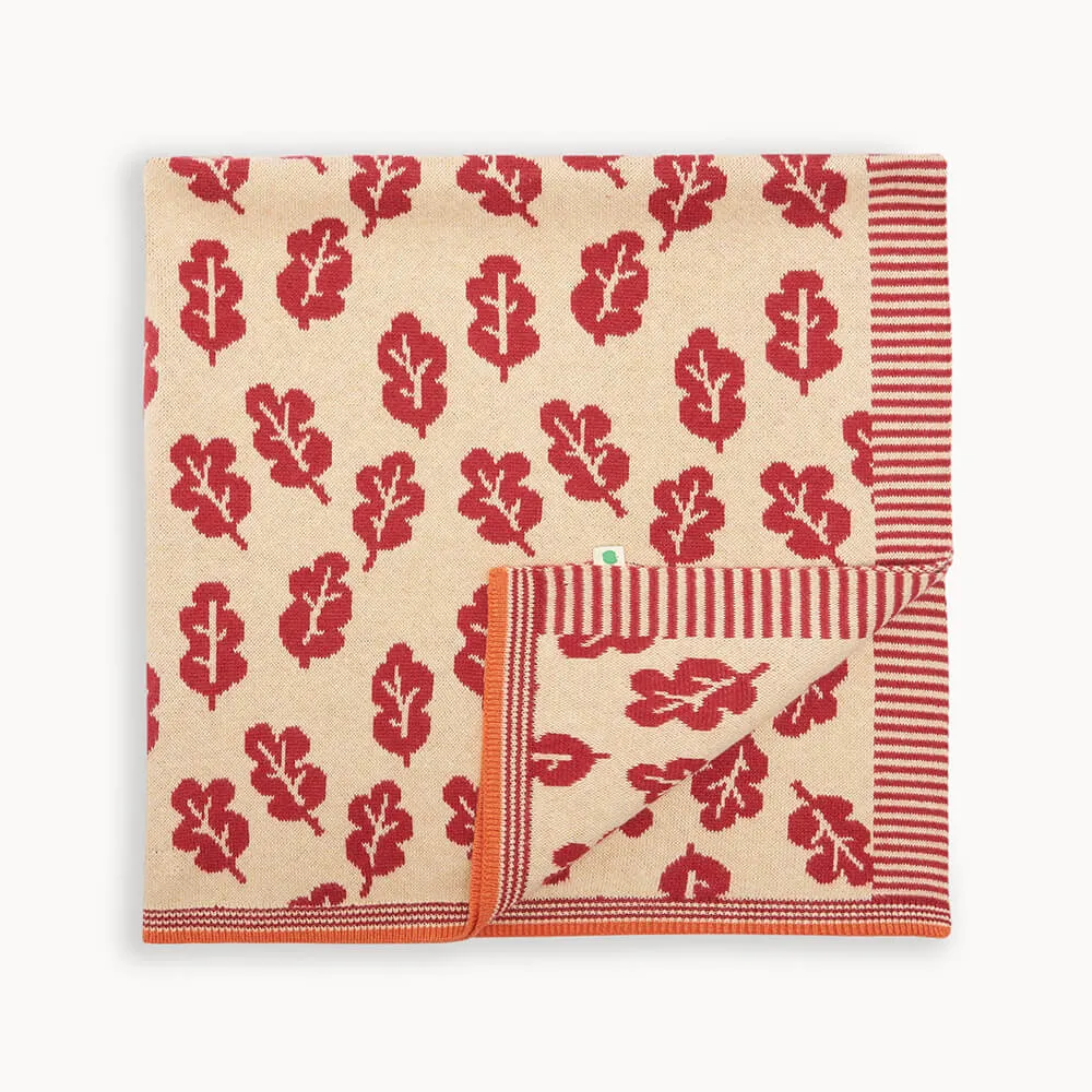 Robin - Biscuit Acorn Knit Baby Blanket