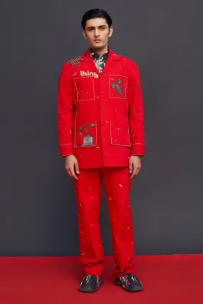 Telephone And Crab Shacket With Baggy Pants