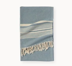Turkish Towel in Hasir Prussian Blue